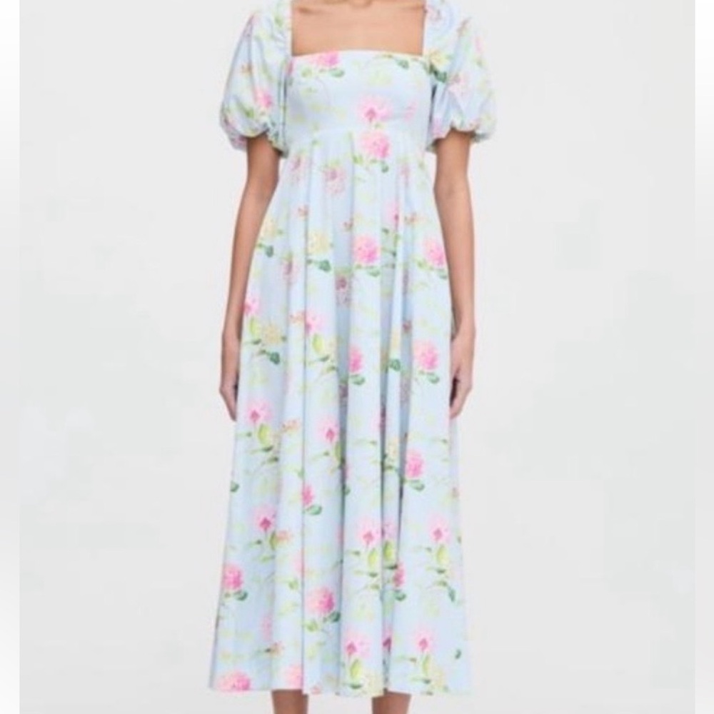 Hill House Matilda Dress Hydrangea Chintz Pink & Blue Size Small